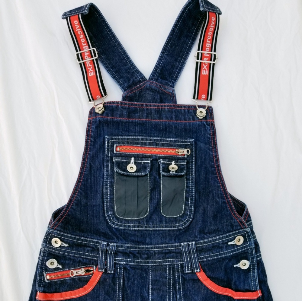 EXR Progressive Denim Overall Shorts